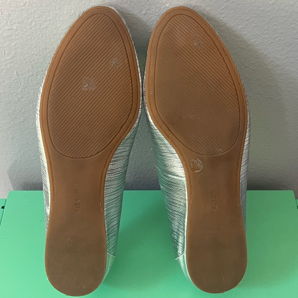 Alex Marie Metallic Silver flats with Silver Buckle in great condition - Picture 6 of 10